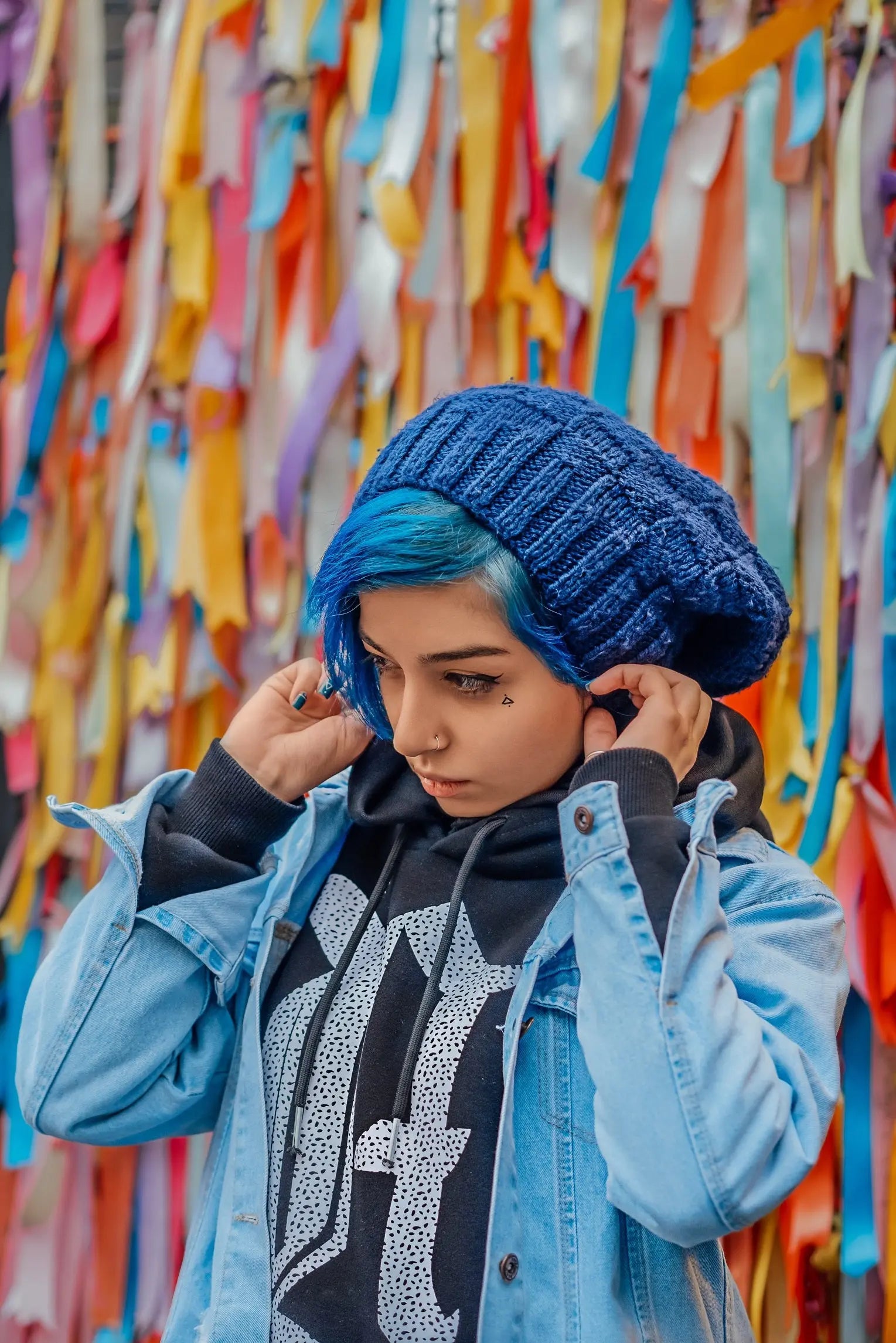 Cheveux bleu homme et femme