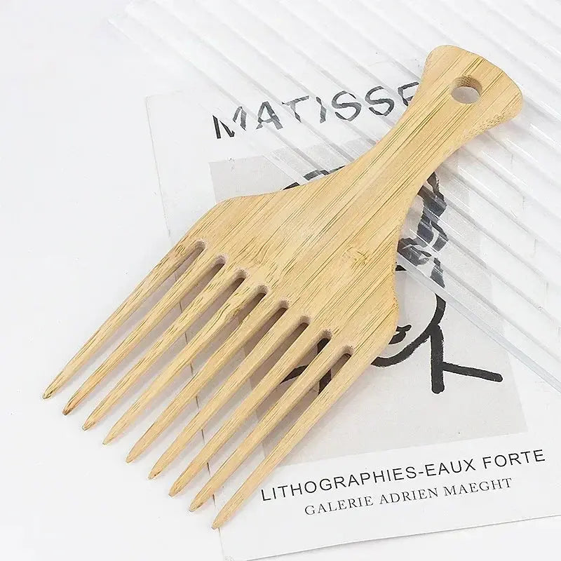 peigne afro en bois