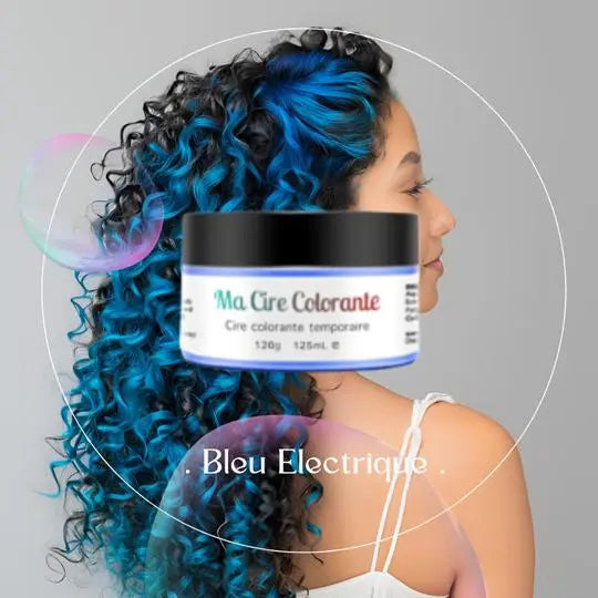 Coloration éphémère bleu pour les cheveux