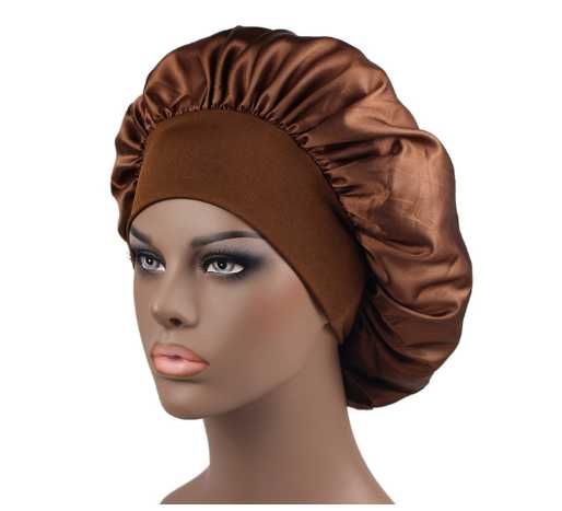 Bonnet Satin de Nuit pour Cheveux bouclés
