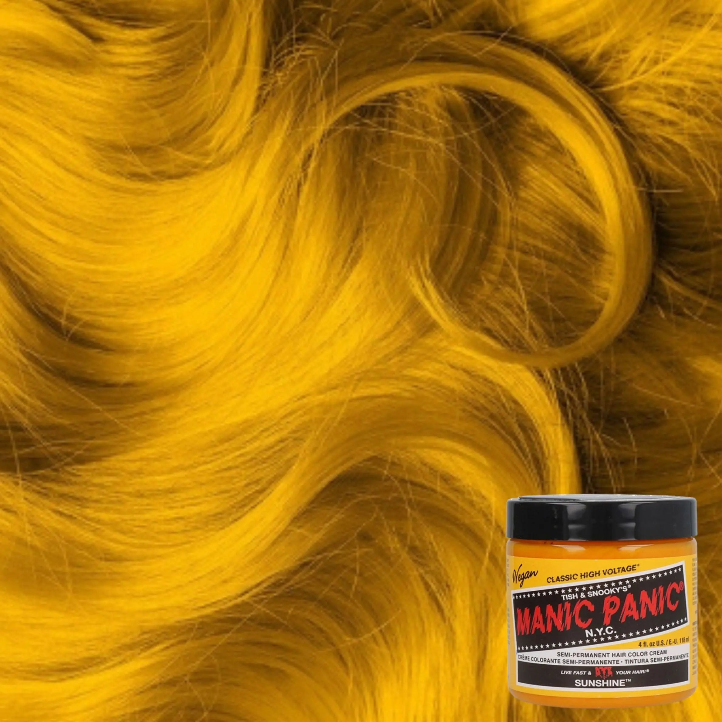 Coloration Semi-Permanente - Manic Panic sunshine jaune blond - Ma Cire Colorante