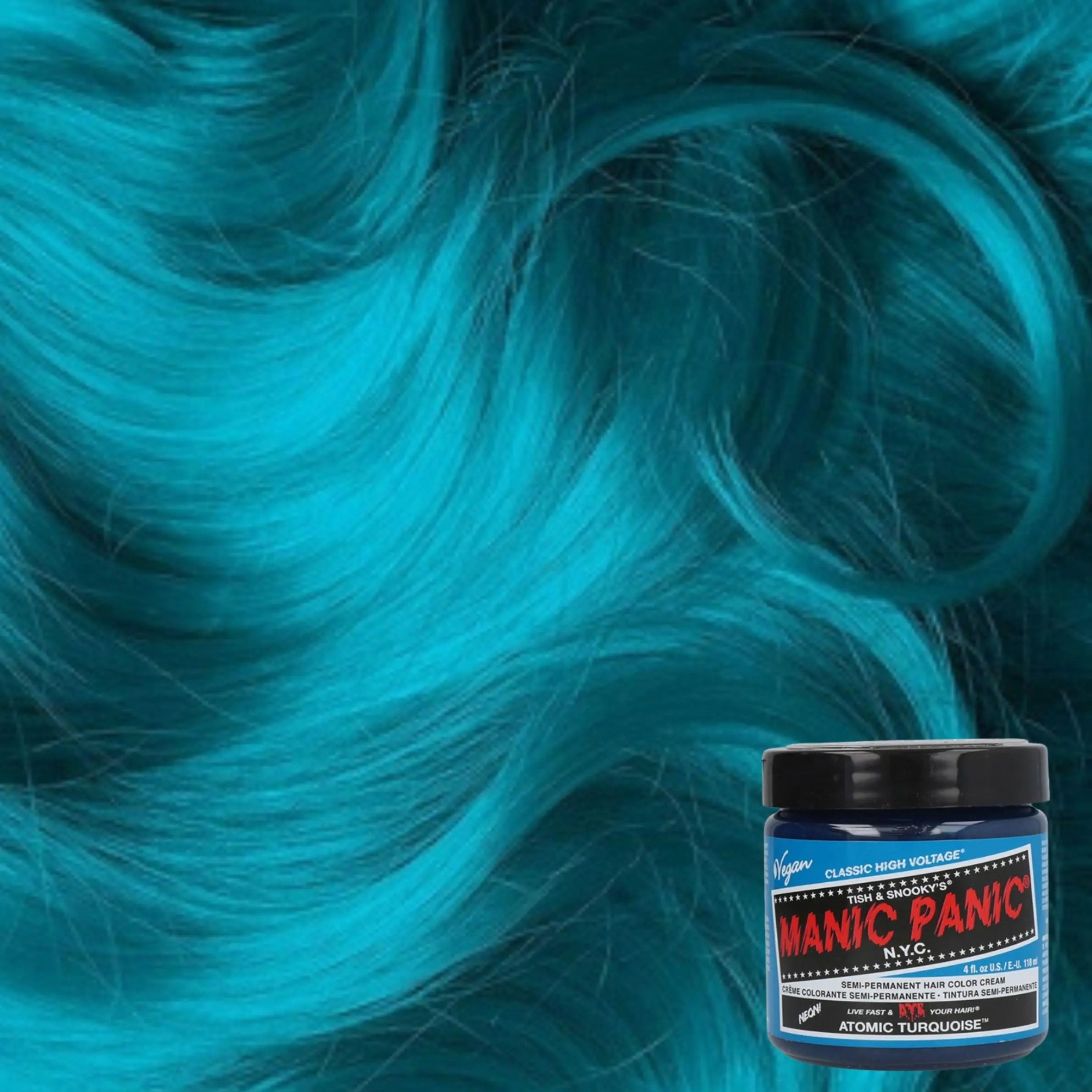 Coloration Semi-Permanente - Manic Panic atomic turquoise- Ma Cire Colorante