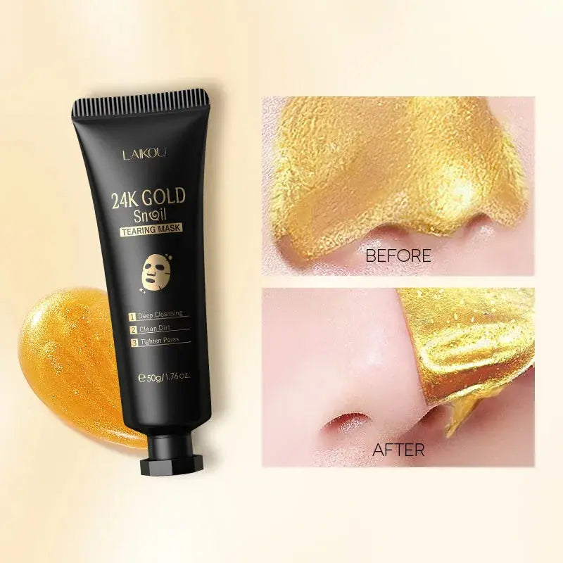 LAIKOU 24K Gold Sakura Peeling Face Mask Anti Wrinkle Whitening Blackhead Removal Facial Tear Off Mask Skin Care Products Ma Cire Colorante