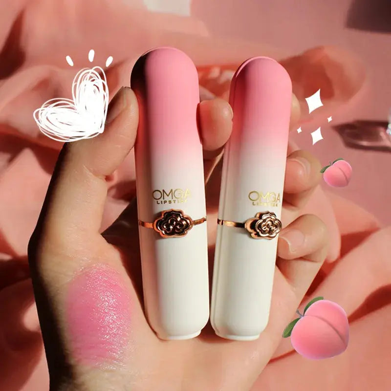 Peach Color Lip Balm Crystal Temperature Change Lipstick Girl Moisturizing LongLasting Lip Gloss Makeup Lip Care Repair Cosmetic Ma Cire Colorante