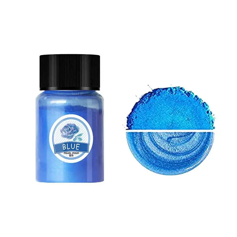 poudre mica bleue