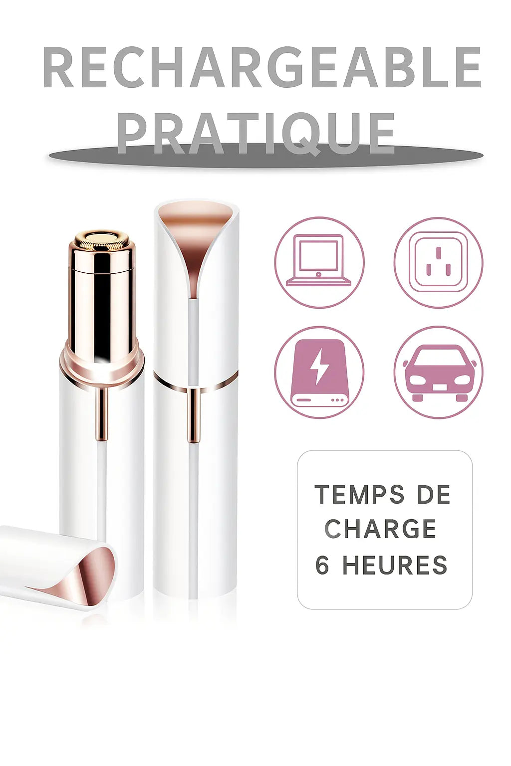 mini épilateur électrique lèvres et menton