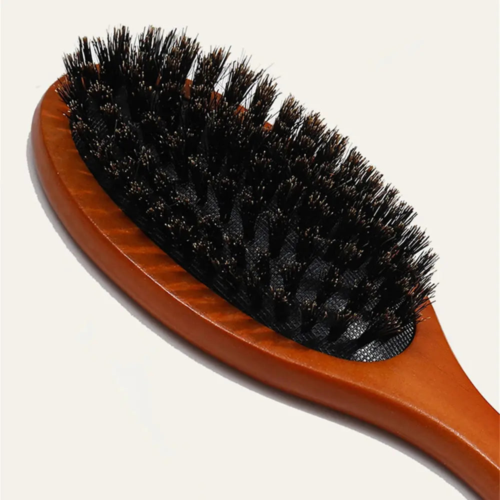 Brosse en poil de sanglier naturel