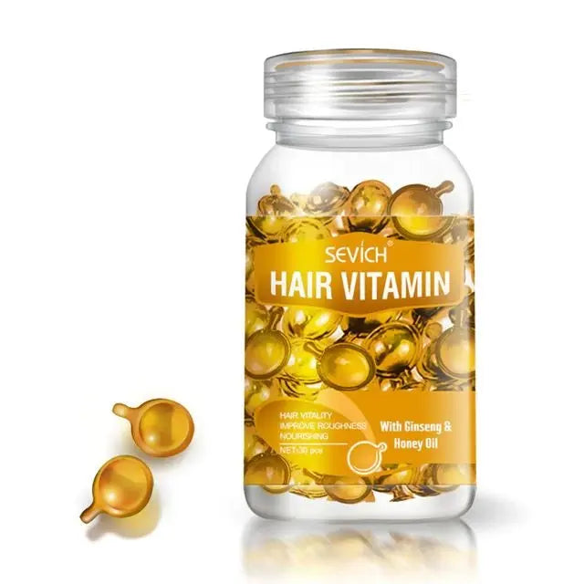 Capsules réparatrices cheveux abimés kératine/vitamine/huile capillaire Ma cire colorante