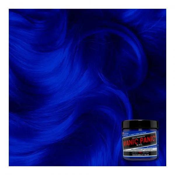 ​Coloration Semi-Permanente - Manic Panic rockabilly blue bleu - Ma Cire Colorante