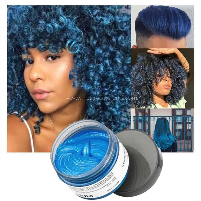 Coloration éphémère bleu pour les cheveux