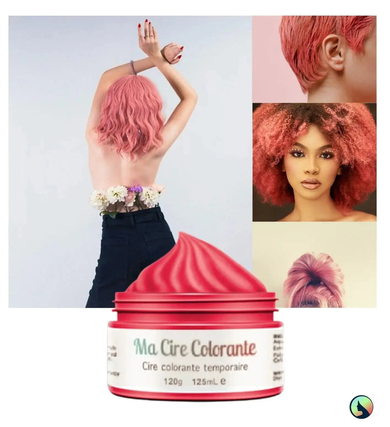 Coloration éphémère rose pour les cheveux