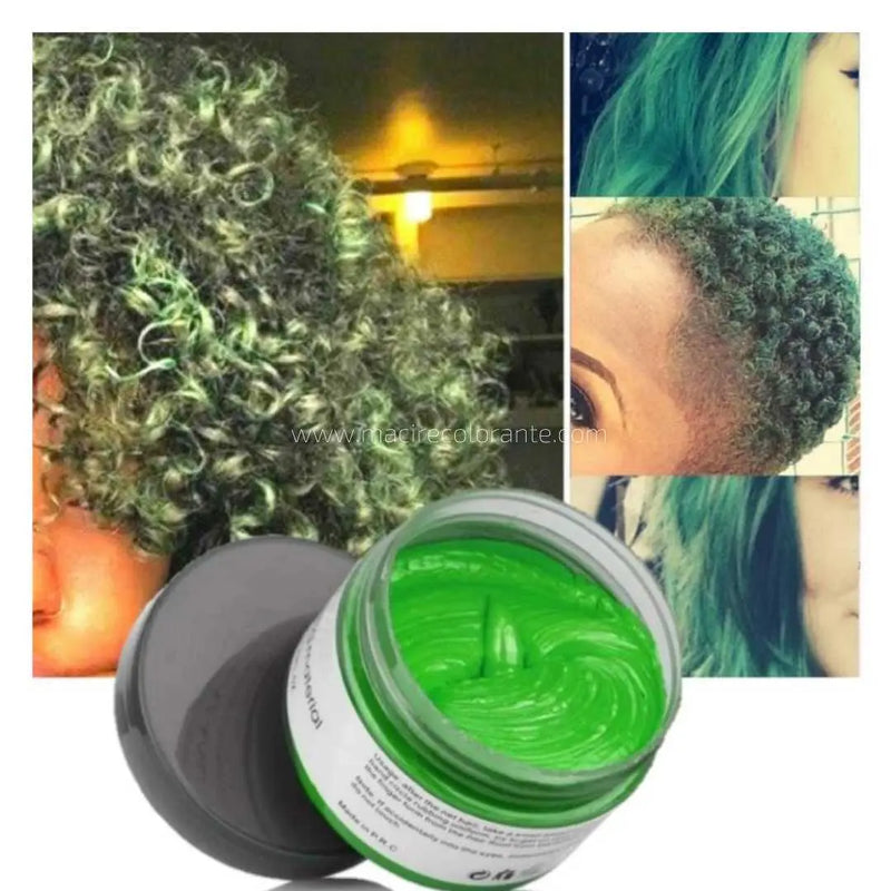 Coloration éphémère vert pour les cheveux
