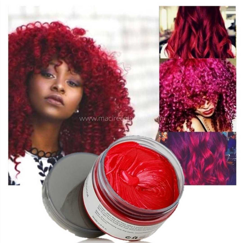 Coloration cheveux temporaire rouge